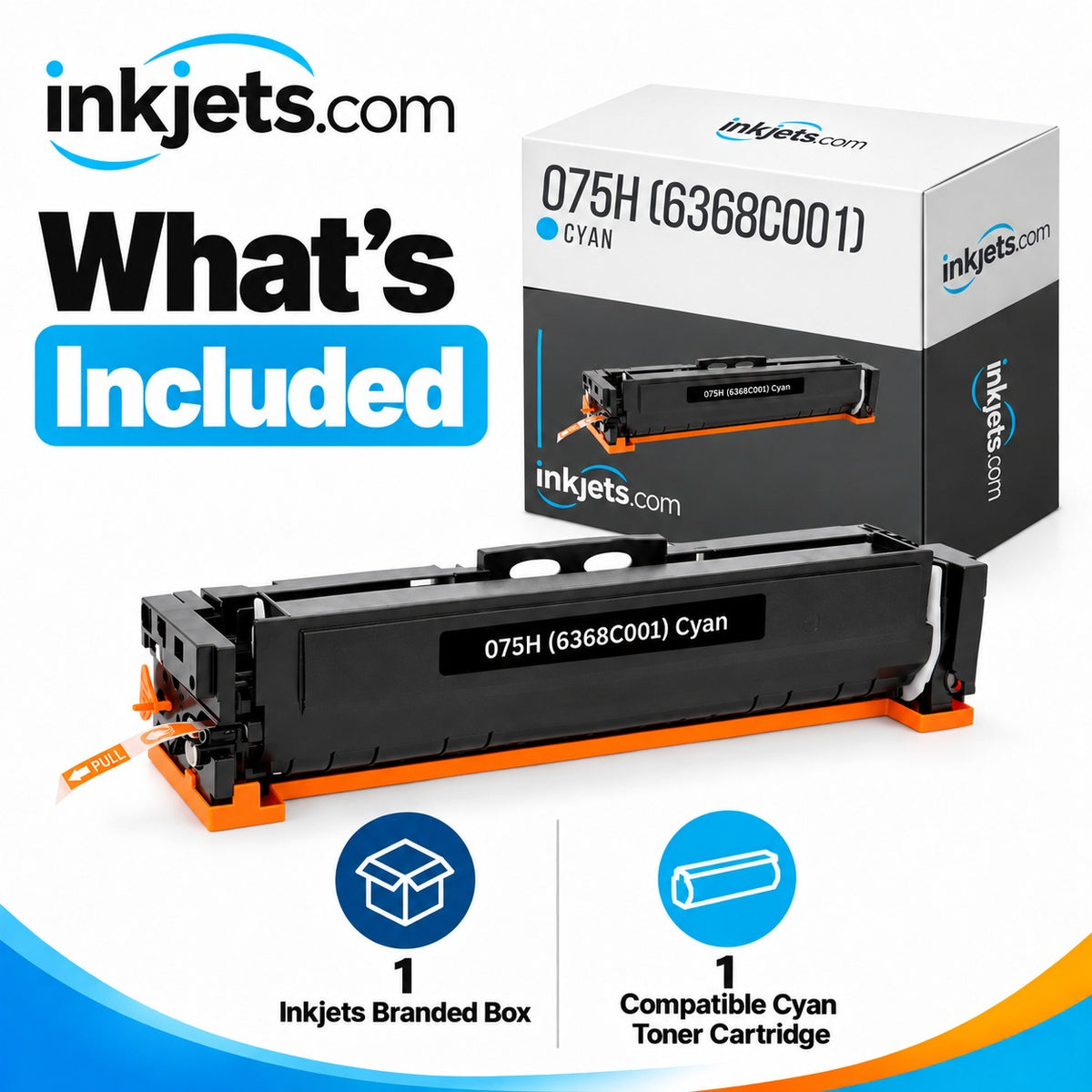 Canon 075H (6368C001) Cyan High-Yield Compatible Toner Cartridge