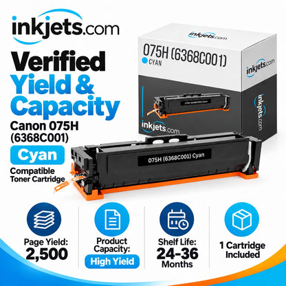 Canon 075H (6368C001) Cyan High-Yield Compatible Toner Cartridge