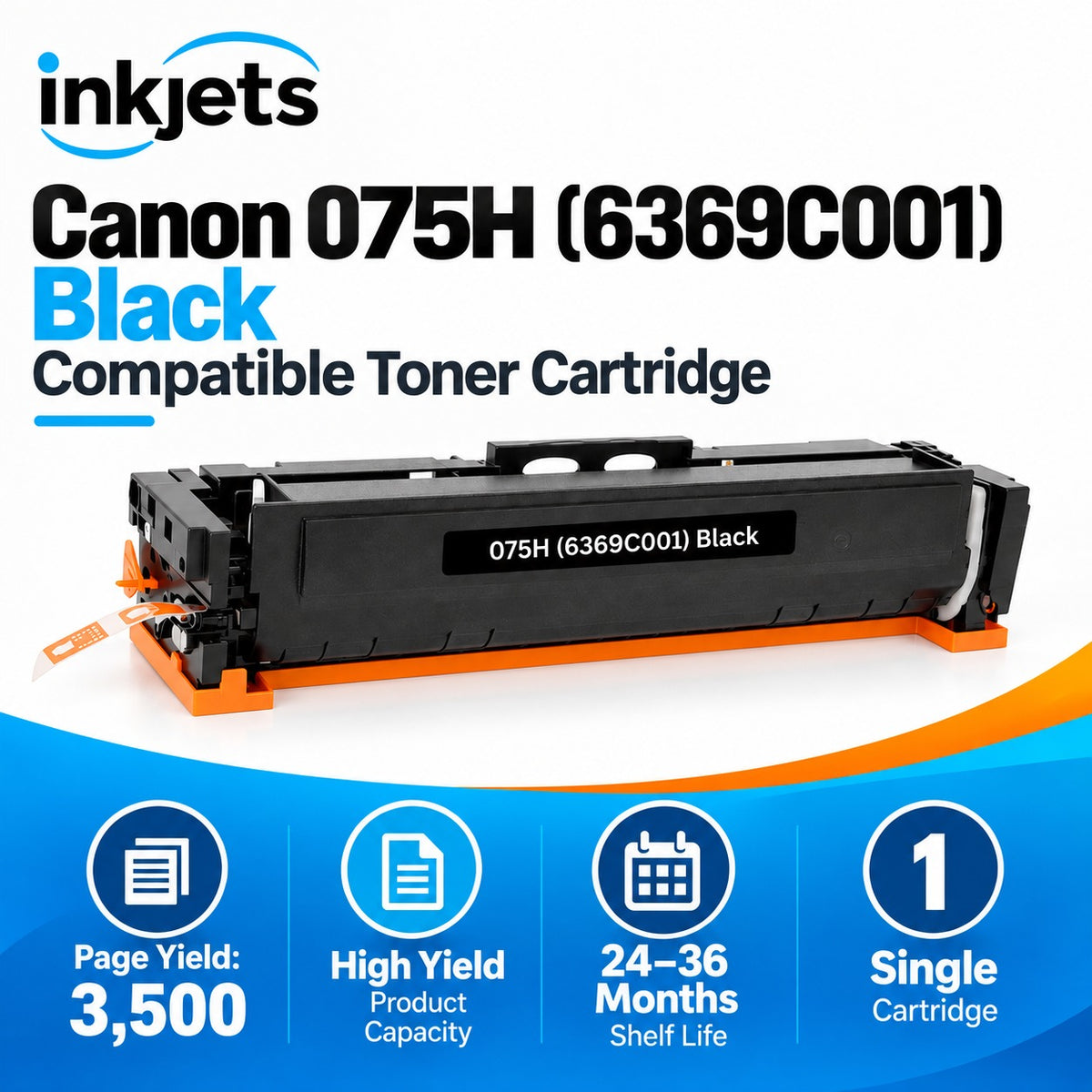 Canon 075H (6369C001) Black High-Yield Compatible Toner Cartridge