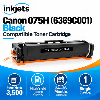 Canon 075H (6369C001) Black High-Yield Compatible Toner Cartridge
