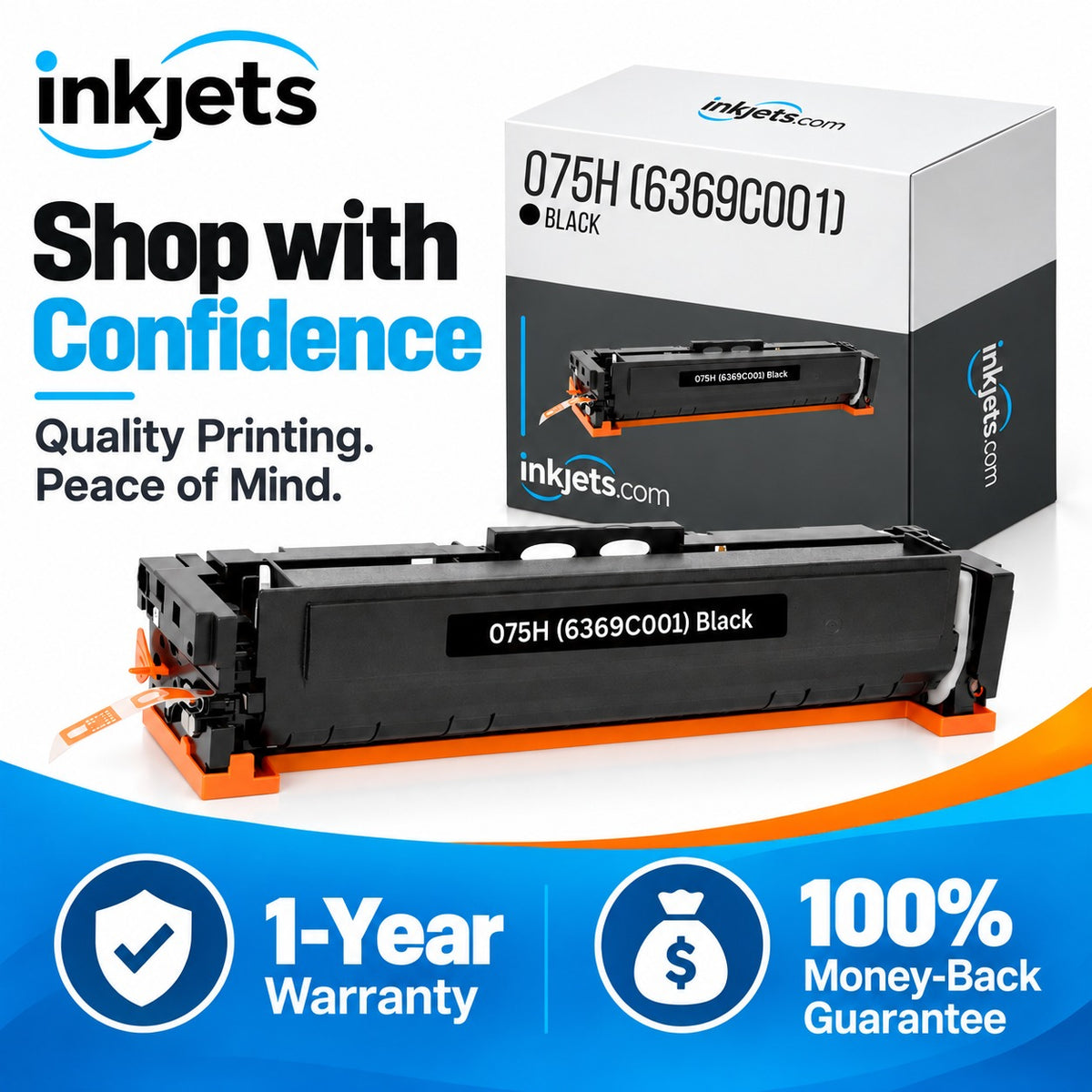 Canon 075H (6369C001) Black High-Yield Compatible Toner Cartridge