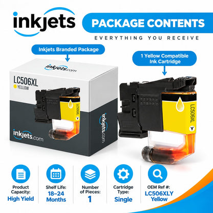 Brother LC506XLY Yellow High Yield Compatible Ink Cartridge