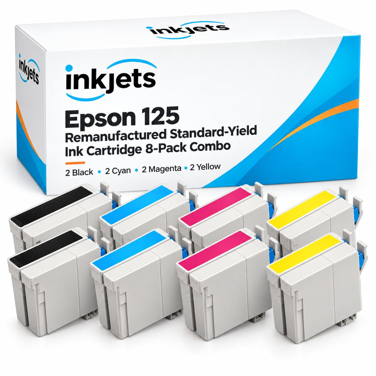 Epson 125 Remanufactured Standard-Yield Ink Cartridge 8-Pack Combo