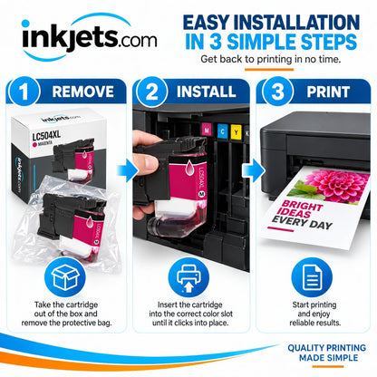 Brother LC504XLM Magenta High Yield Compatible Ink Cartridge