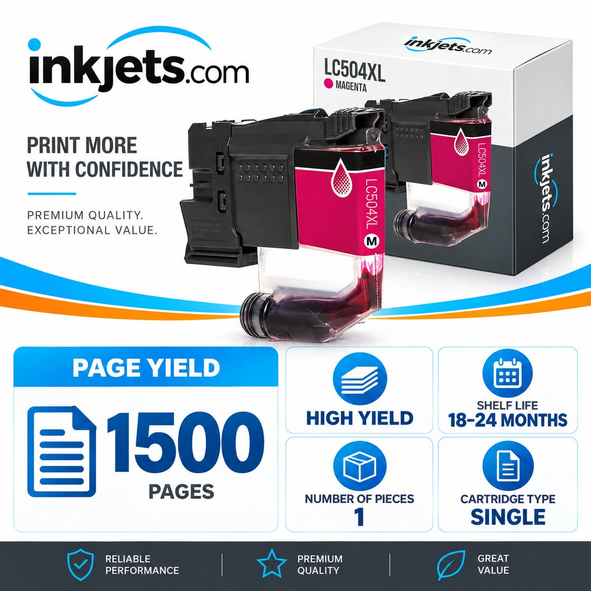Brother LC504XLM Magenta High Yield Compatible Ink Cartridge