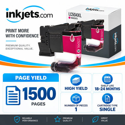 Brother LC504XLM Magenta High Yield Compatible Ink Cartridge