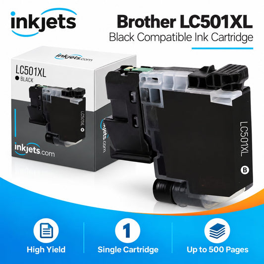 Brother LC501XLBK Black High Yield Compatible Ink Cartridge