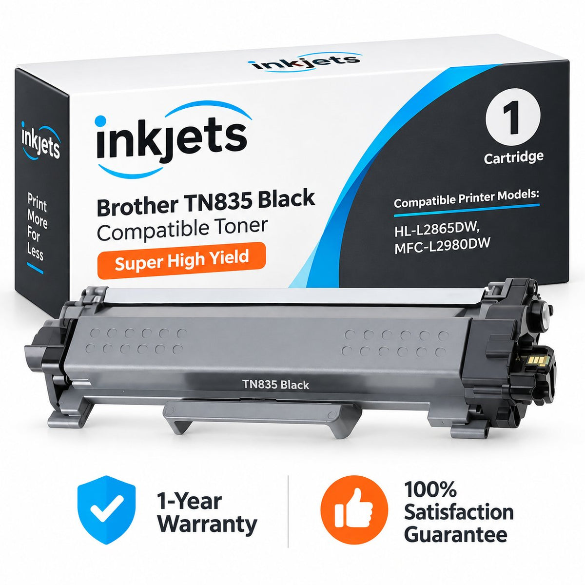 Brother TN835 Black Super High Yield Compatible Toner Cartridge