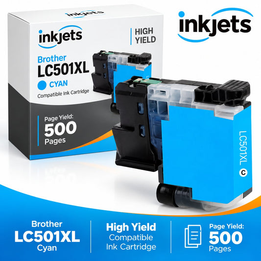 Brother LC501XLC Cyan High Yield Compatible Ink Cartridge