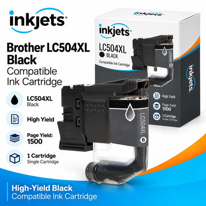 Brother LC504XLBK Black High Yield Compatible Ink Cartridge