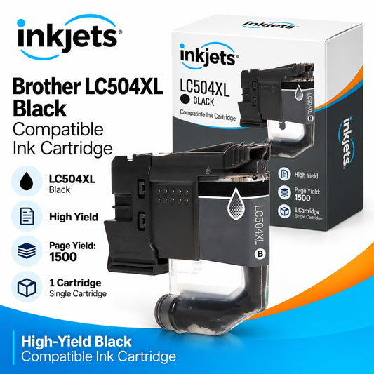 Brother LC504XLBK Black High Yield Compatible Ink Cartridge
