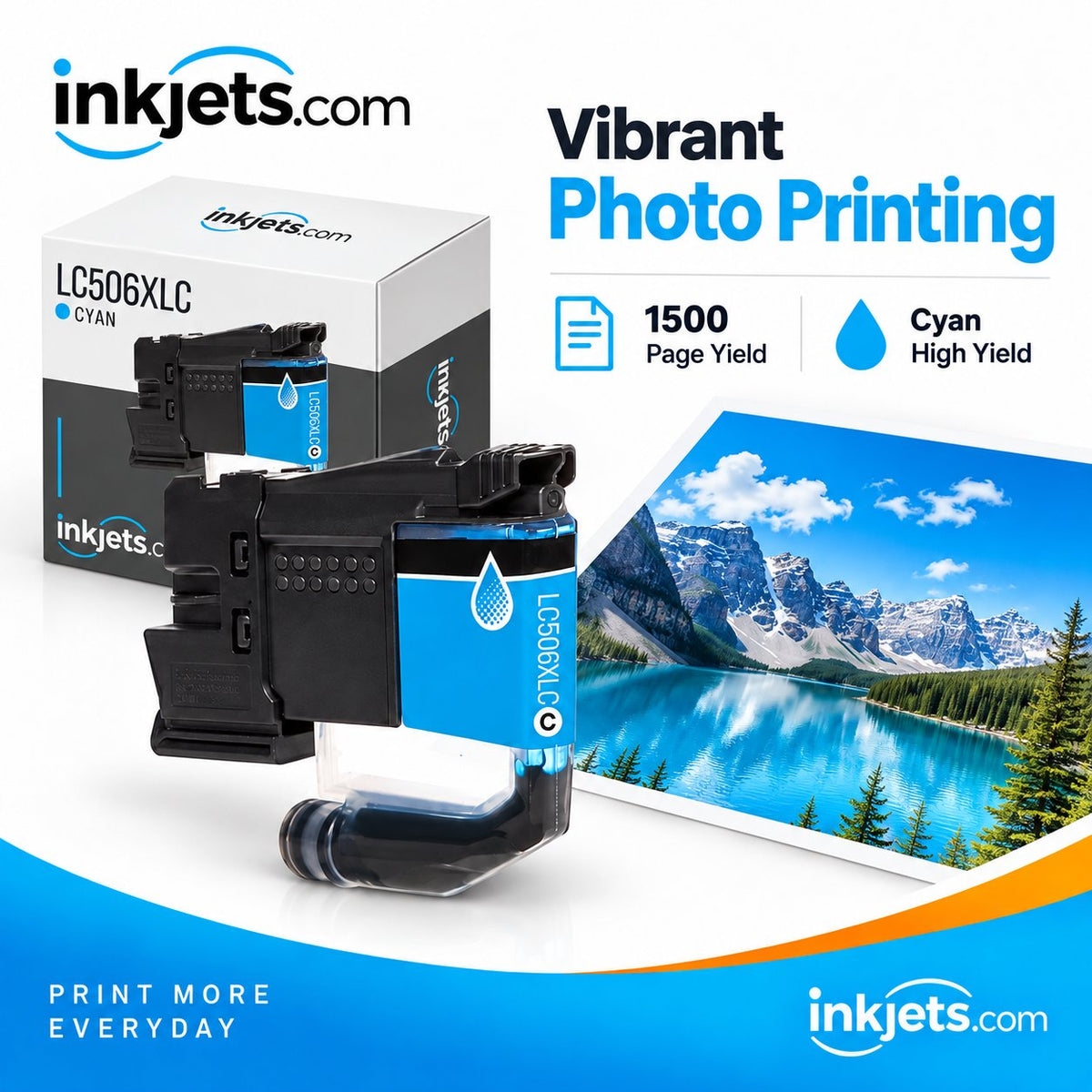 Brother LC506XLC Cyan High Yield Compatible Ink Cartridge
