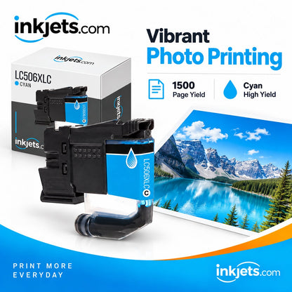 Brother LC506XLC Cyan High Yield Compatible Ink Cartridge