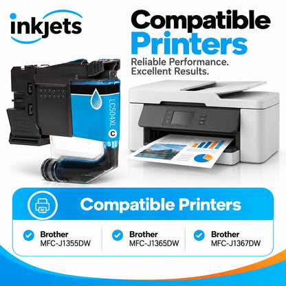 Brother LC504XLC Cyan High Yield Compatible Ink Cartridge