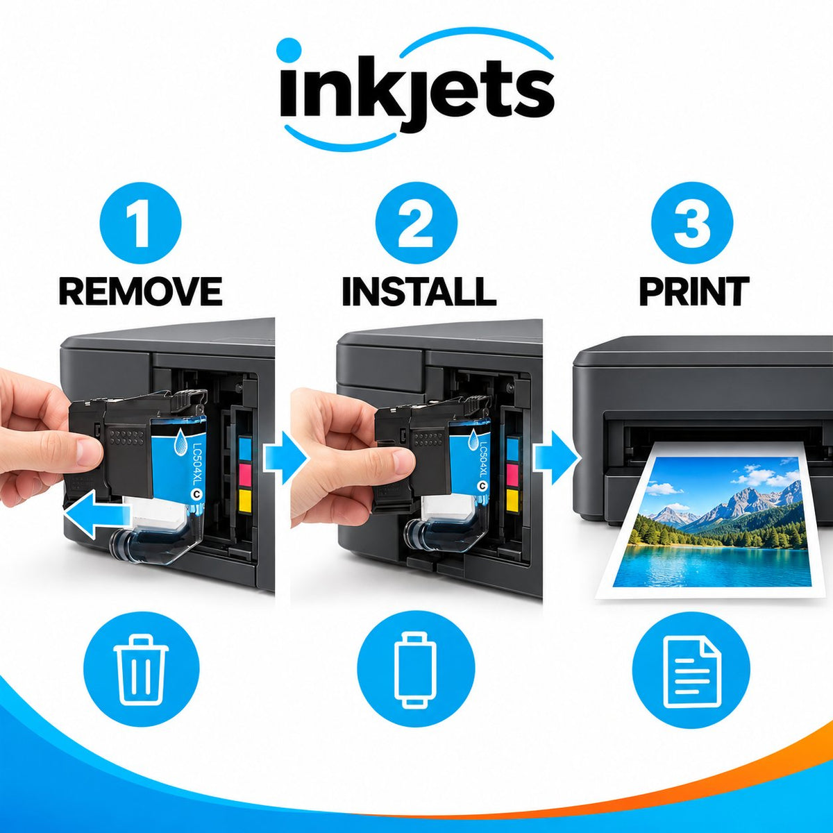 Brother LC504XLC Cyan High Yield Compatible Ink Cartridge