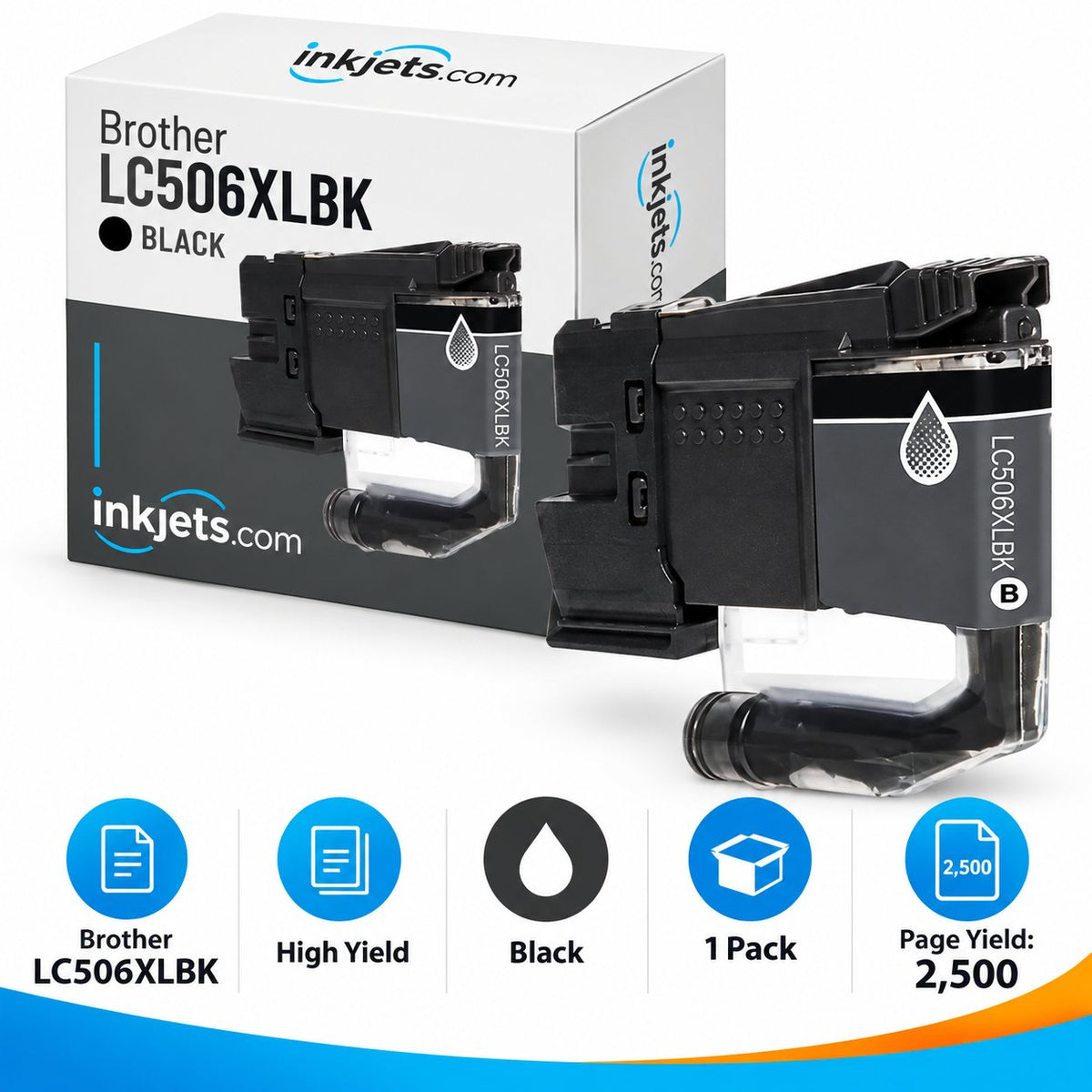 Brother LC506XLBK Black High Yield Compatible Ink Cartridge