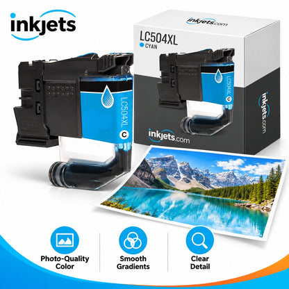 Brother LC504XLC Cyan High Yield Compatible Ink Cartridge