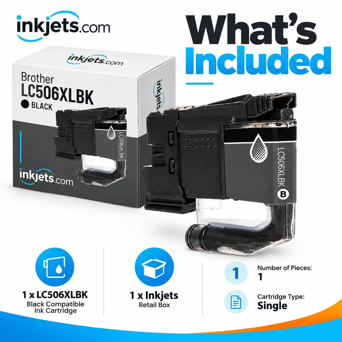 Brother LC506XLBK Black High Yield Compatible Ink Cartridge