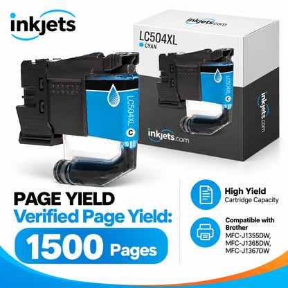 Brother LC504XLC Cyan High Yield Compatible Ink Cartridge