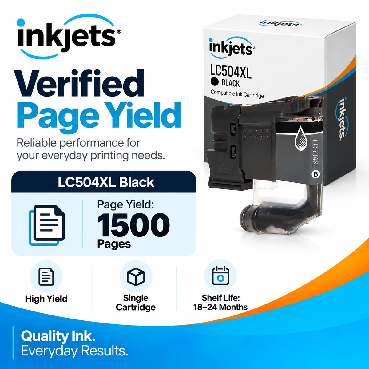 Brother LC504XLBK Black High Yield Compatible Ink Cartridge