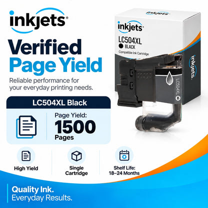 Brother LC504XLBK Black High Yield Compatible Ink Cartridge