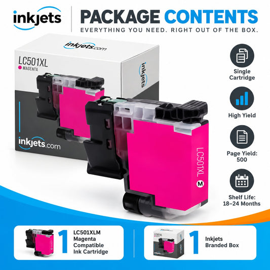 Brother LC501XLM Magenta High Yield Compatible Ink Cartridge