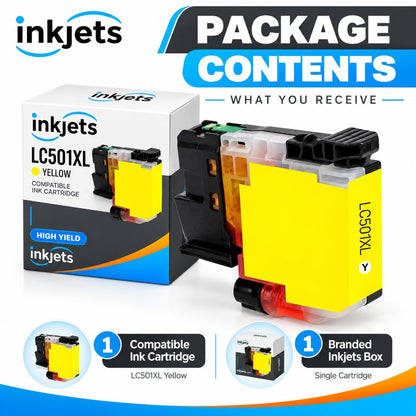 Brother LC501XLY Yellow High Yield Compatible Ink Cartridge