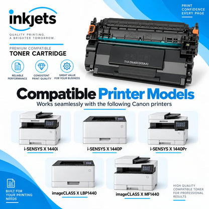 Canon T13 (5640C005AA) Black Standard Yield Compatible Toner Cartridge