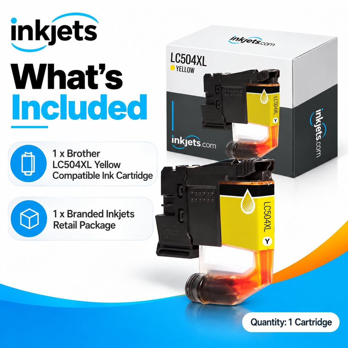 Brother LC504XLY Yellow High Yield Compatible Ink Cartridge