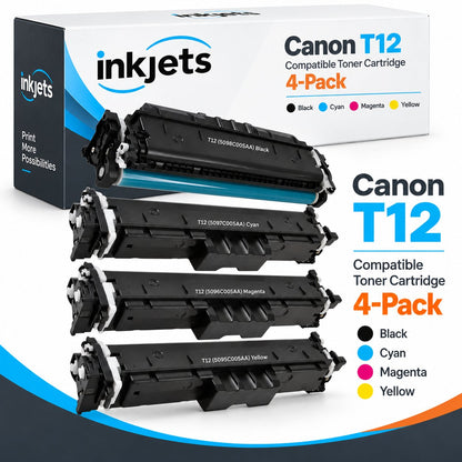Canon T12 Standard Yield Compatible Toner Cartridge 4-Pack Combo