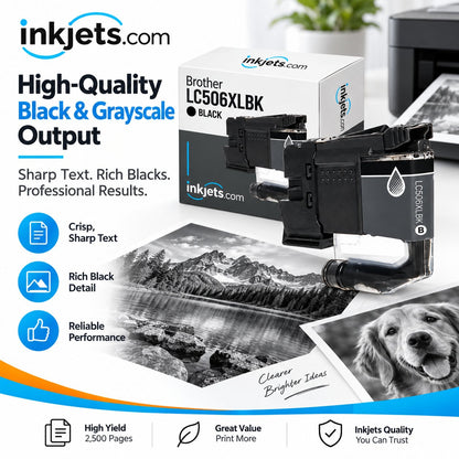 Brother LC506XLBK Black High Yield Compatible Ink Cartridge