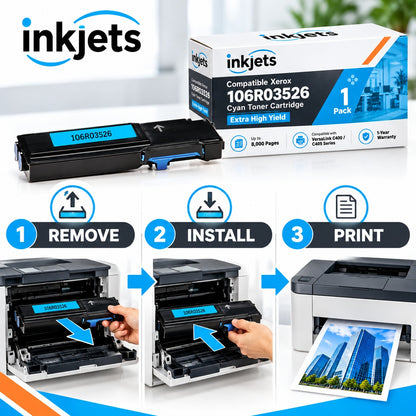 Xerox 106R03526 Cyan Extra High Yield Compatible Toner Cartridge