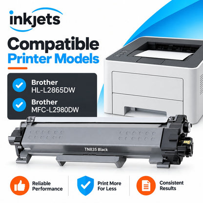 Brother TN835 Black Super High Yield Compatible Toner Cartridge