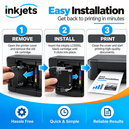 Brother LC501XLBK Black High Yield Compatible Ink Cartridge