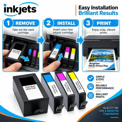 HP 923e High Yield Remanufactured Ink Cartridge 4-Pack Combo