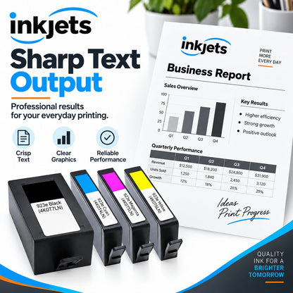 HP 923e High Yield Remanufactured Ink Cartridge 4-Pack Combo