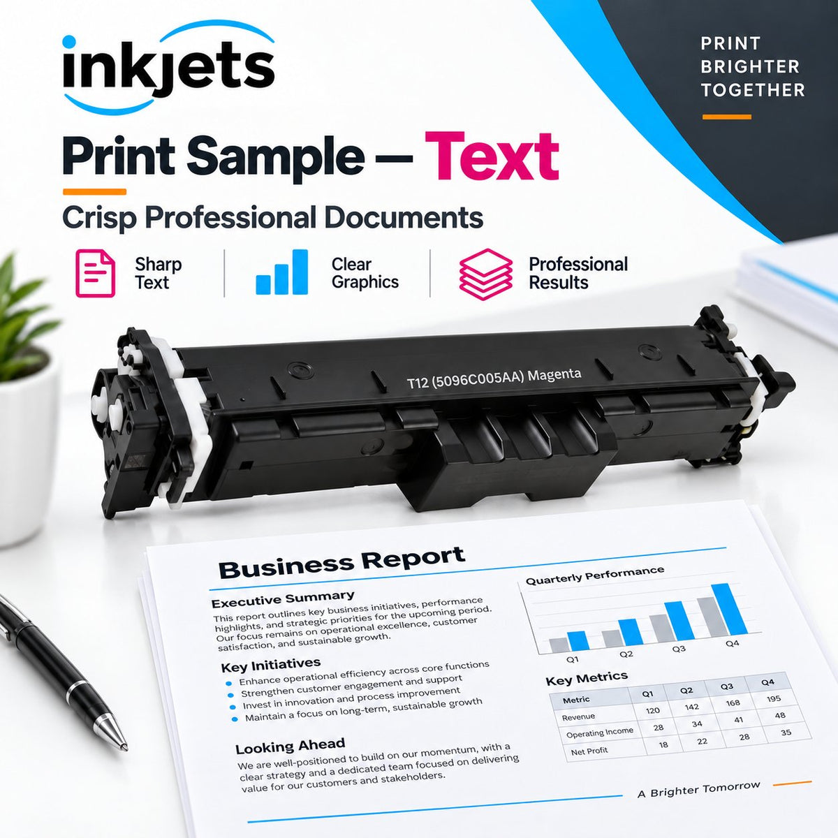 Canon T12 (5096C005AA) Magenta Standard Yield Compatible Toner Cartridge