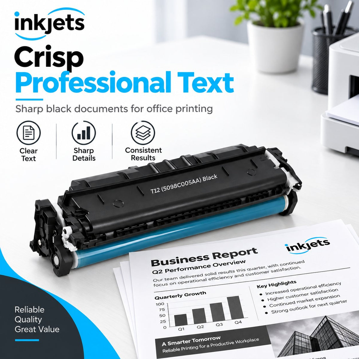 Canon T12 (5098C005AA) Black Standard Yield Compatible Toner Cartridge