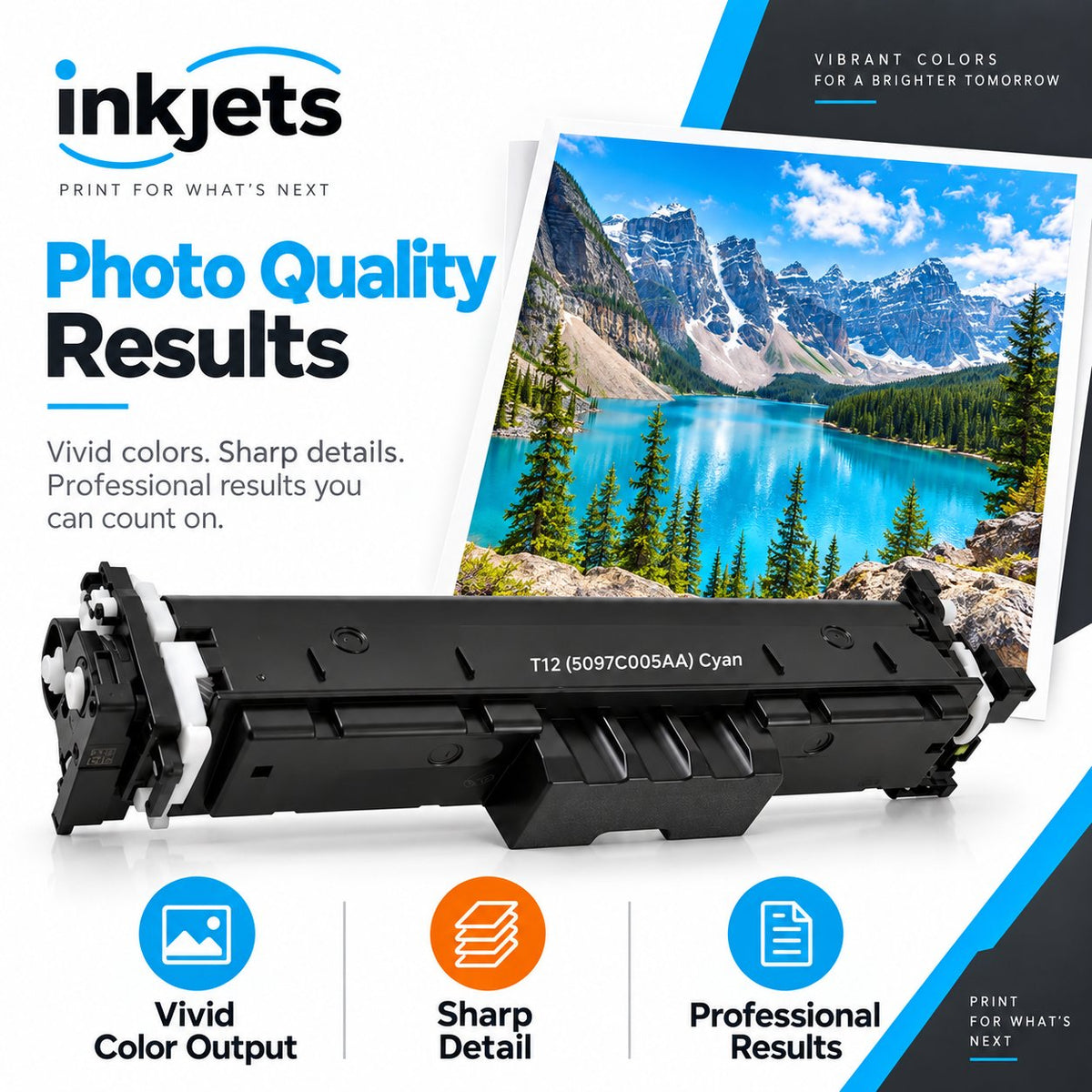 Canon T12 (5097C005AA) Cyan Standard Yield Compatible Toner Cartridge