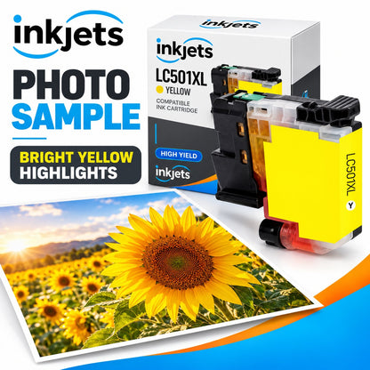 Brother LC501XLY Yellow High Yield Compatible Ink Cartridge