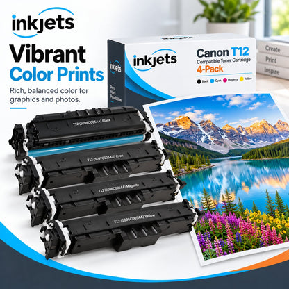 Canon T12 Standard Yield Compatible Toner Cartridge 4-Pack Combo