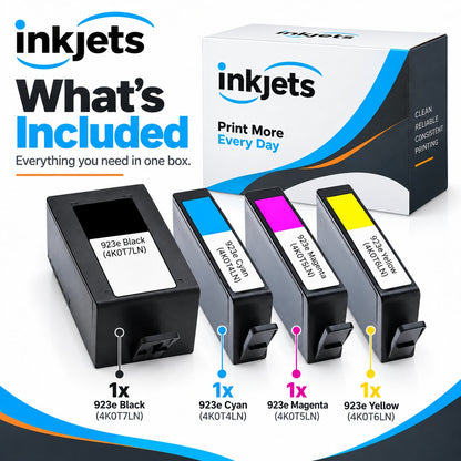 HP 923e High Yield Remanufactured Ink Cartridge 4-Pack Combo