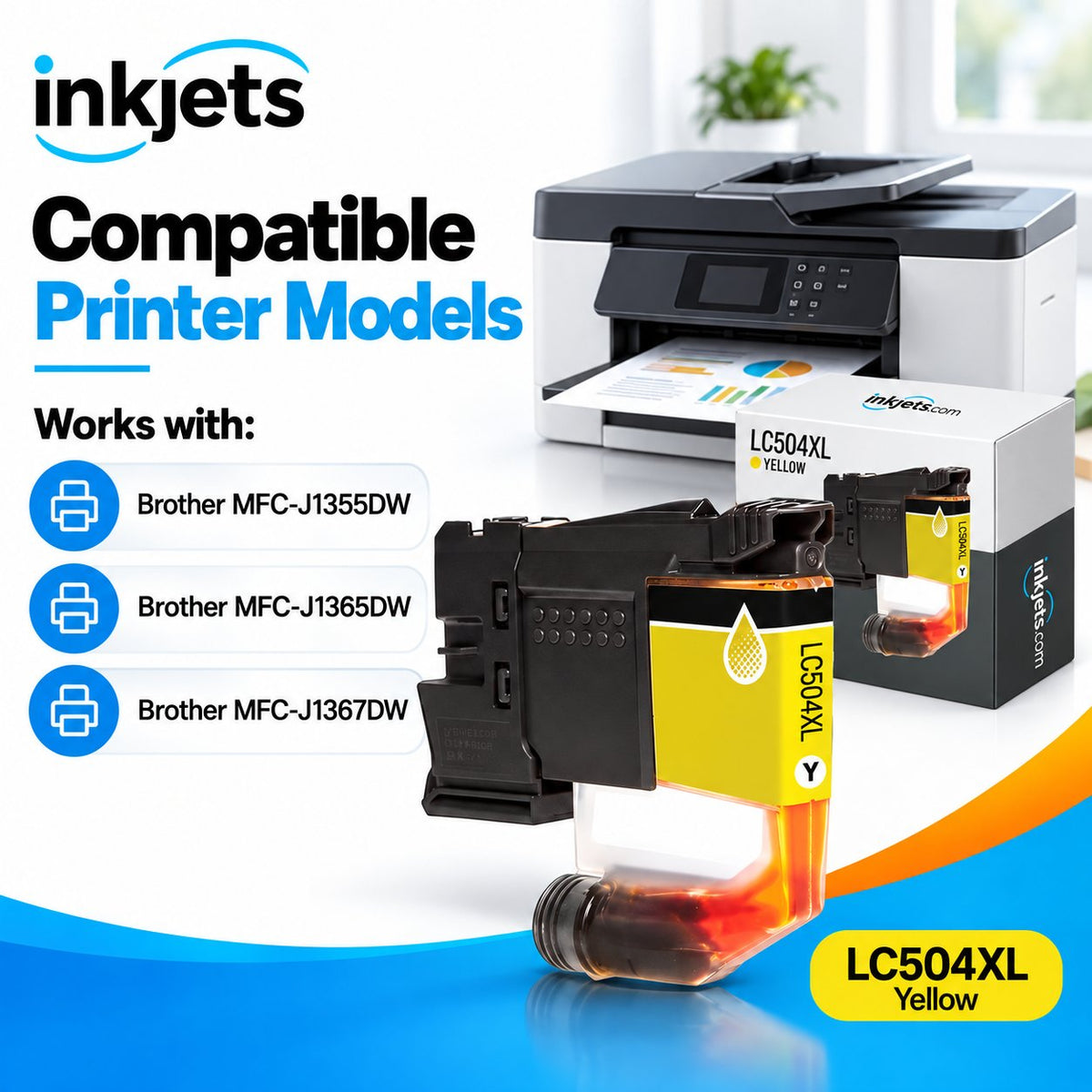 Brother LC504XLY Yellow High Yield Compatible Ink Cartridge