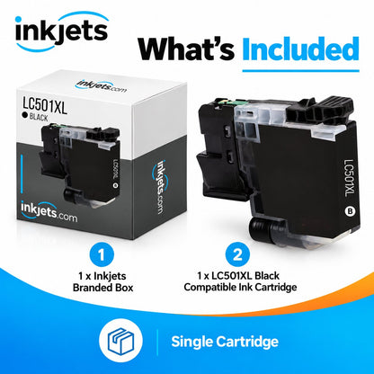 Brother LC501XLBK Black High Yield Compatible Ink Cartridge