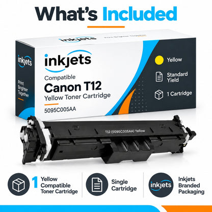 Canon T12 (5095C005AA) Yellow Standard Yield Compatible Toner Cartridge