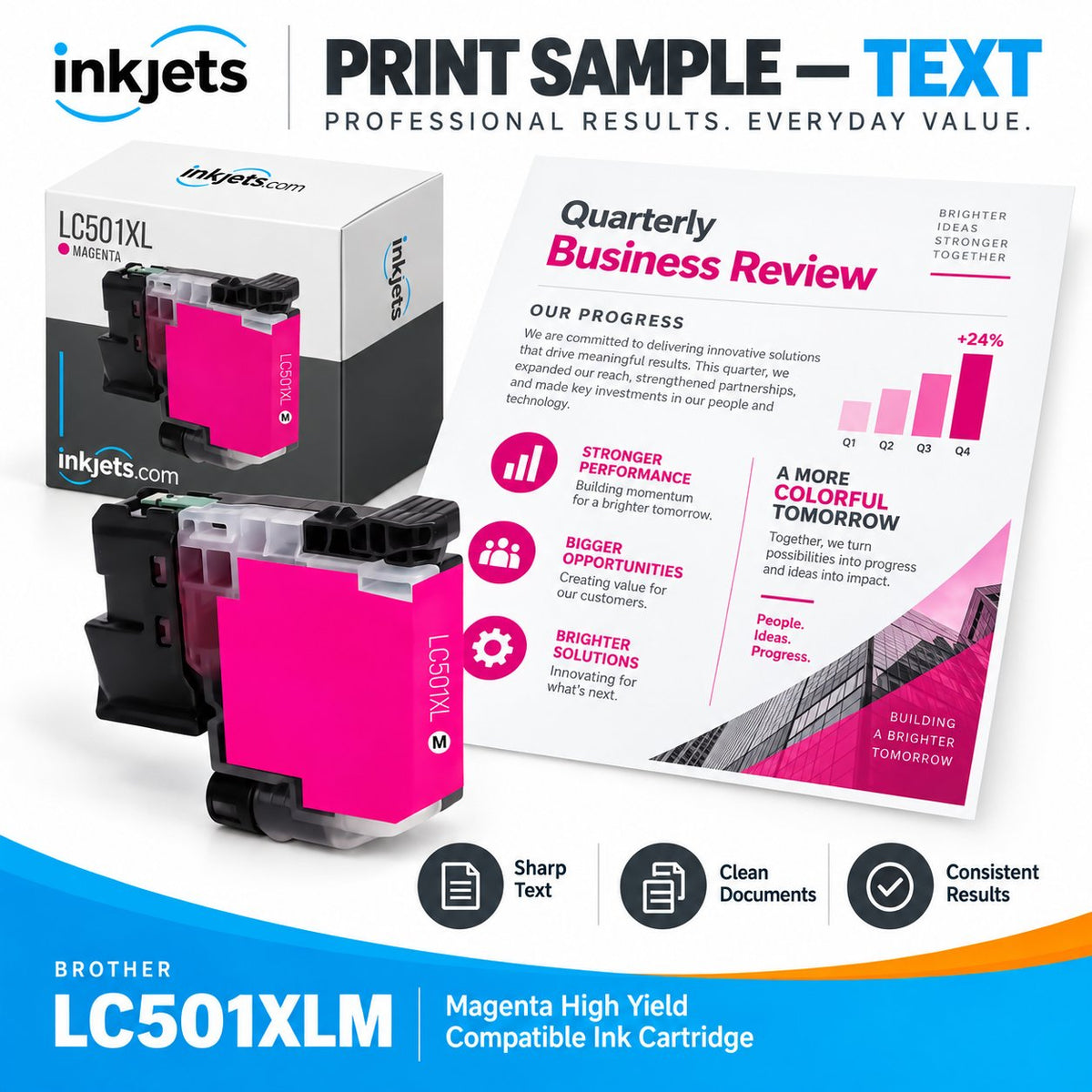 Brother LC501XLM Magenta High Yield Compatible Ink Cartridge