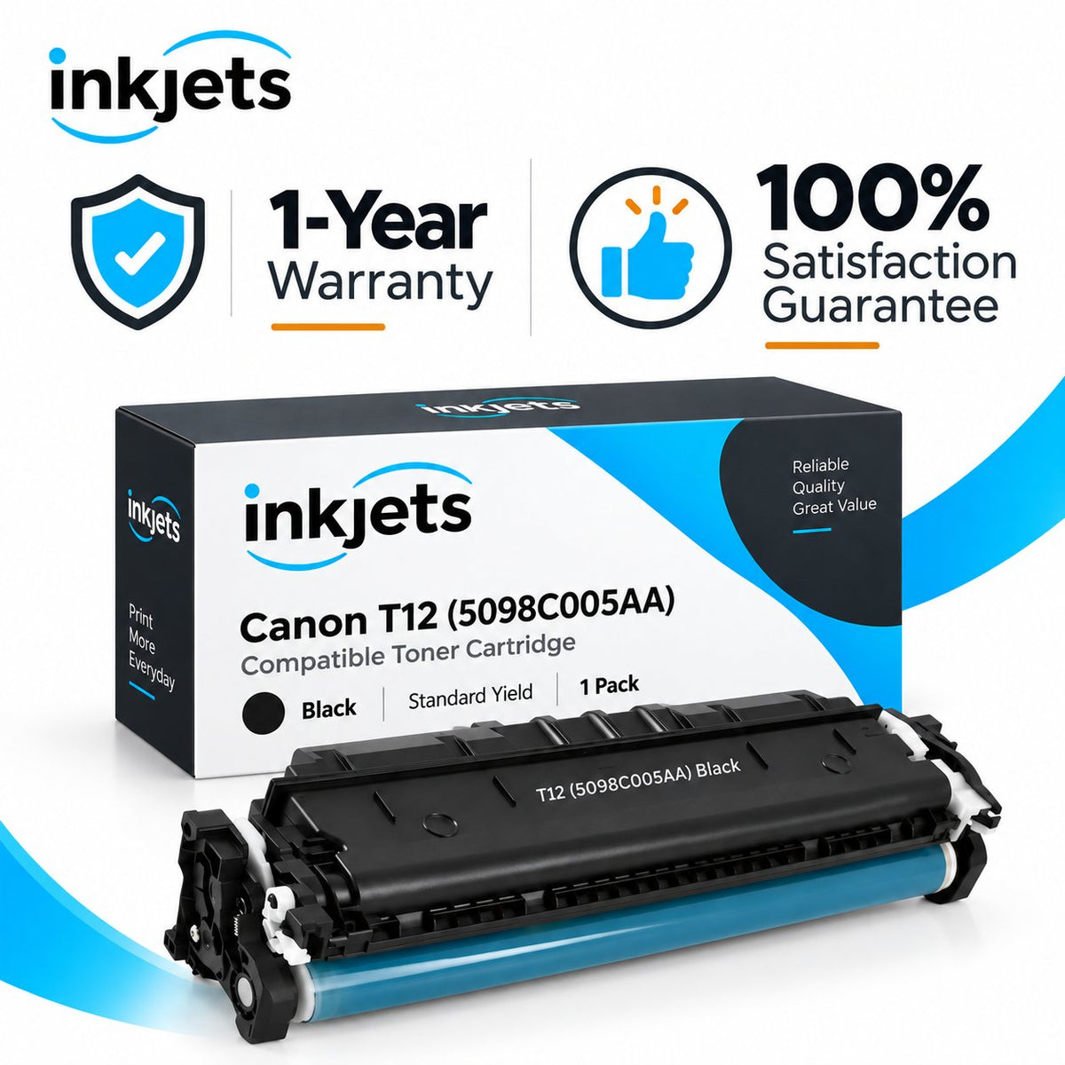 Canon T12 (5098C005AA) Black Standard Yield Compatible Toner Cartridge