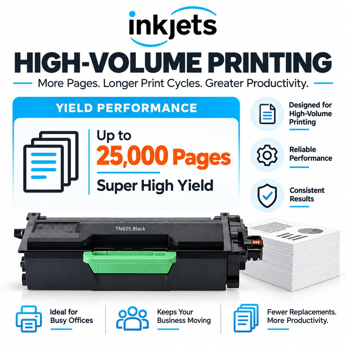 Brother TN925 Black Super High Yield Compatible Toner Cartridge