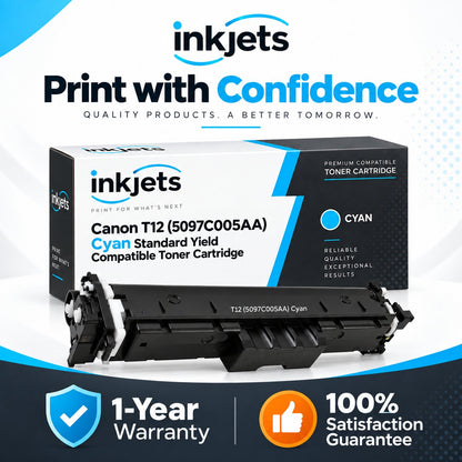 Canon T12 (5097C005AA) Cyan Standard Yield Compatible Toner Cartridge