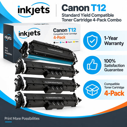 Canon T12 Standard Yield Compatible Toner Cartridge 4-Pack Combo